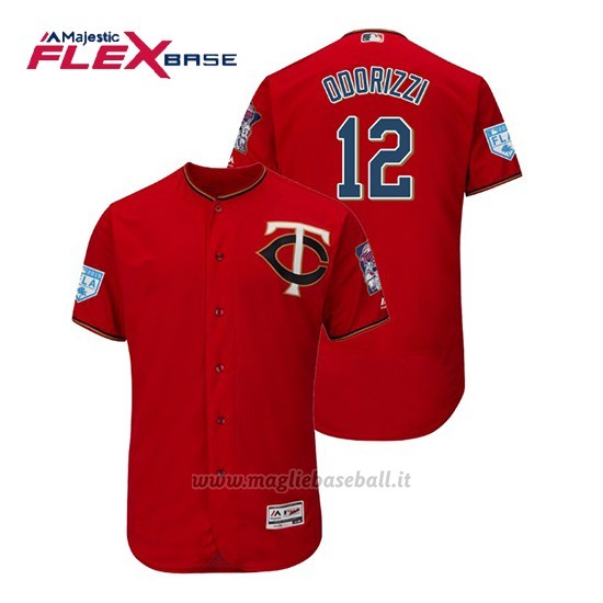 Maglia Baseball Uomo Minnesota Twins Jake Odorizzi Flex Base Entrenamiento De Primavera 2019 Rosso